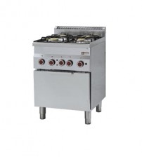 Gas stove 4 burners and electric convection oven GN 2/3
